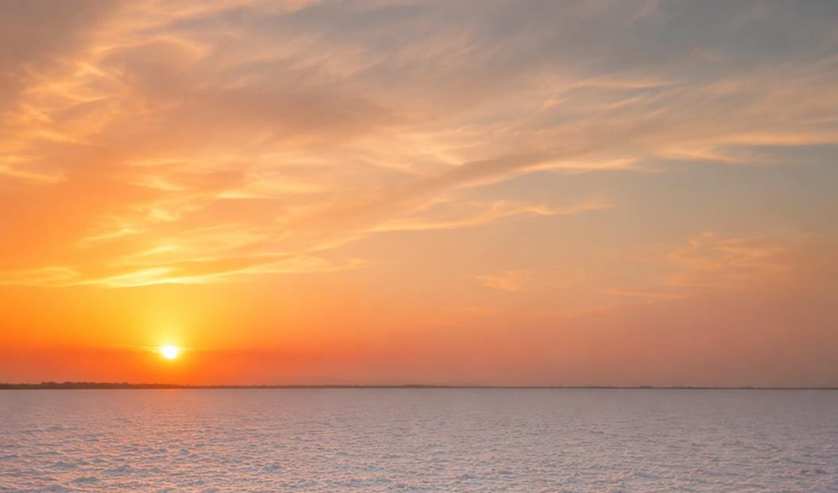 Sunset over the White Rann of Kutch